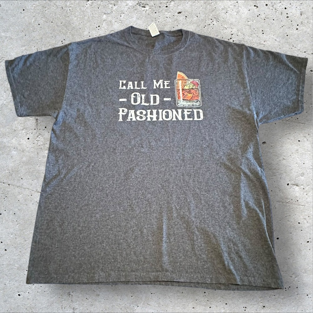 Call Me Old Fashioned Graphic T Shirt Fruit of the Loom HD Cotton XL